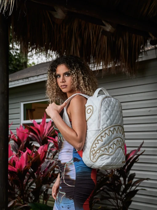 Sprayground Riviera White Gold DLX Backpack -Bag Sale Store 7cc935 ce92d7322f1f424496558e347d3be2a1mv2 1