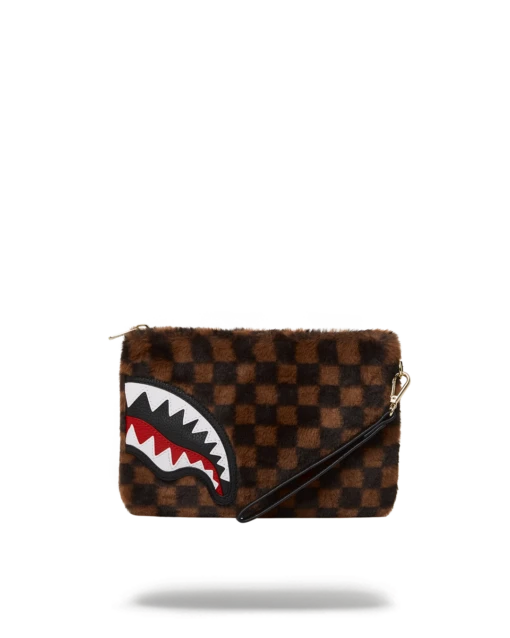 SPRAYGROUND FURRR SHARKS IN PARIS CROSSOVER CLUTCH -Bag Sale Store B4933 1