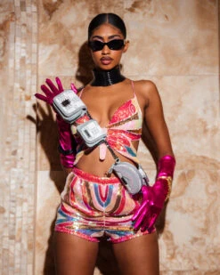 SPRAYGROUND A.I.8 AFRICAN INTELLIGENCE BOOKED & BUSY CHARM WAISTBELT -Bag Sale Store B5571 5 1