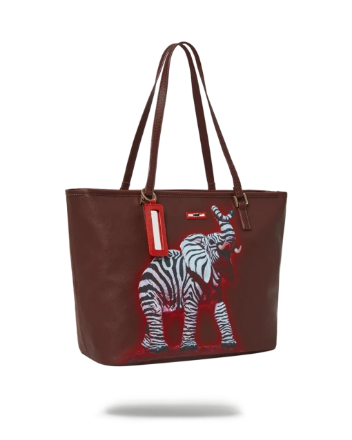 SPRAYGROUND ZEBRA ELEPHANT RON ENGLISH COLLAB TOTE -Bag Sale Store T4920 2