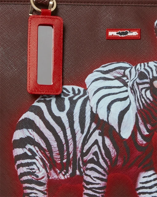 SPRAYGROUND ZEBRA ELEPHANT RON ENGLISH COLLAB TOTE -Bag Sale Store T4920 5