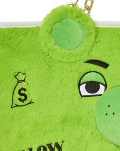 SPRAYGROUND PLUSH MONEYBEAR TOTE (GREEN) -Bag Sale Store T5409 11