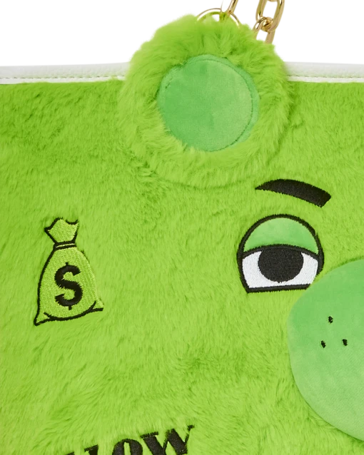 SPRAYGROUND PLUSH MONEYBEAR TOTE (GREEN) -Bag Sale Store T5409 11